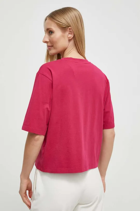 Guess t-shirt bawełniany ANNEKA różowy
