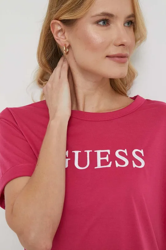 Μπλουζάκι Guess ροζ