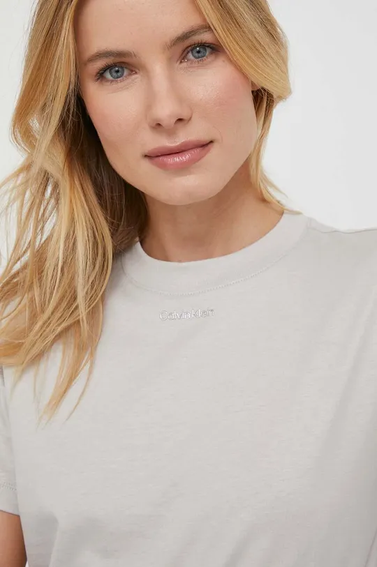 сірий Бавовняна футболка Calvin Klein Жіночий