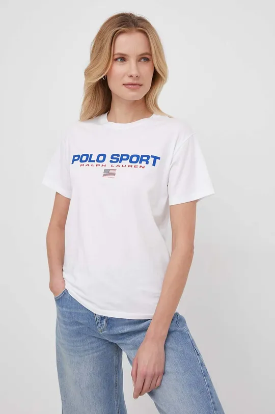 fehér Polo Ralph Lauren pamut póló