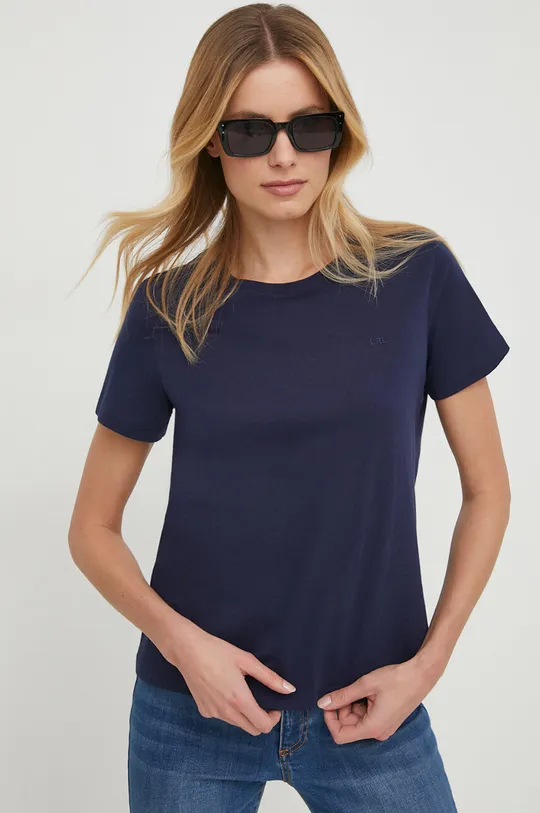 темно-синій Бавовняна футболка Lauren Ralph Lauren Жіночий