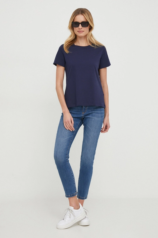 Lauren Ralph Lauren t-shirt bawełniany granatowy