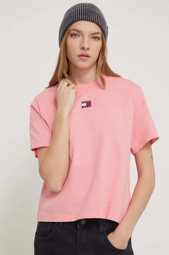 Tommy Jeans t-shirt rózsaszín