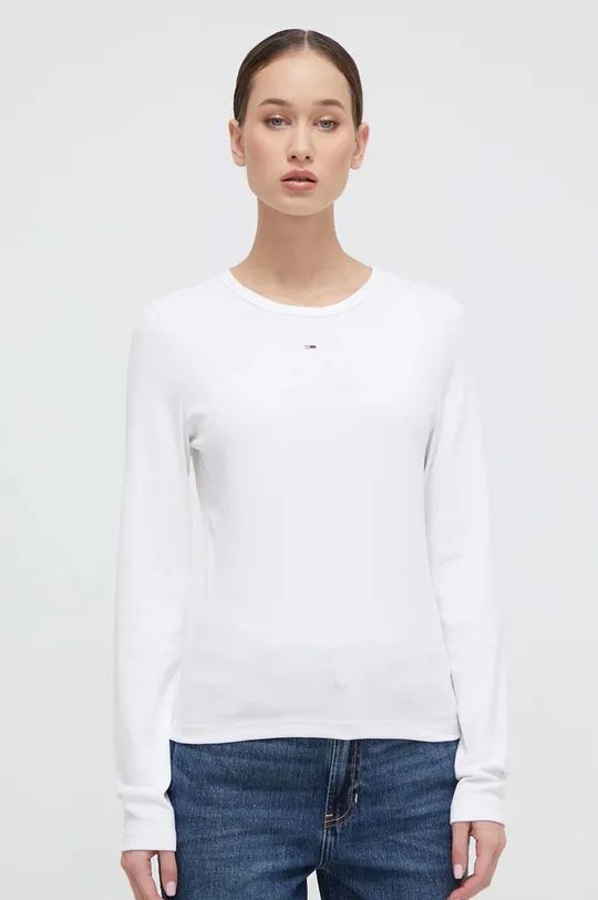 Tričko s dlhým rukávom Tommy Jeans 2-pak biela