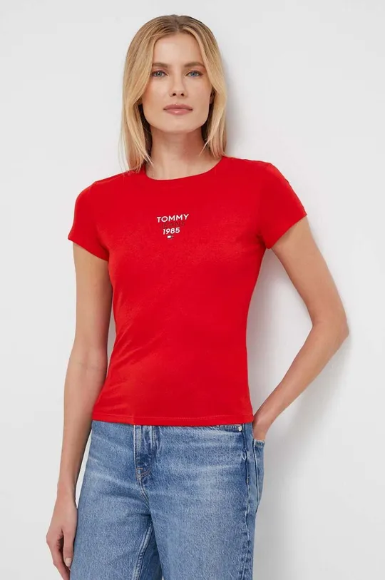 Μπλουζάκι Tommy Jeans κόκκινο