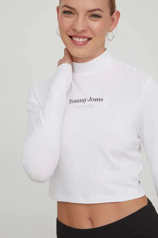 biela Tričko s dlhým rukávom Tommy Jeans