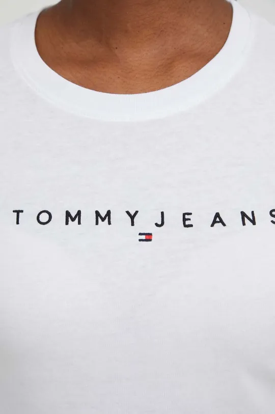 biały Tommy Jeans t-shirt bawełniany