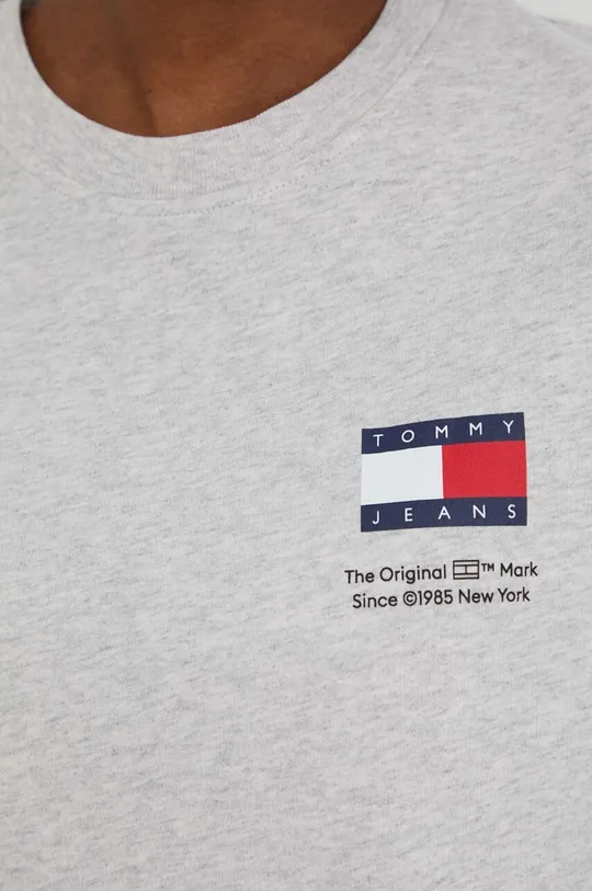 siva Bombažna kratka majica Tommy Jeans
