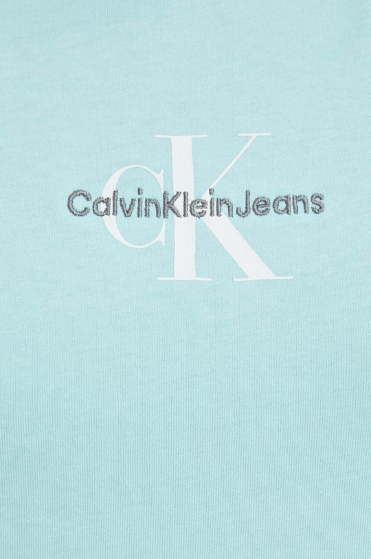 niebieski Calvin Klein Jeans t-shirt bawełniany