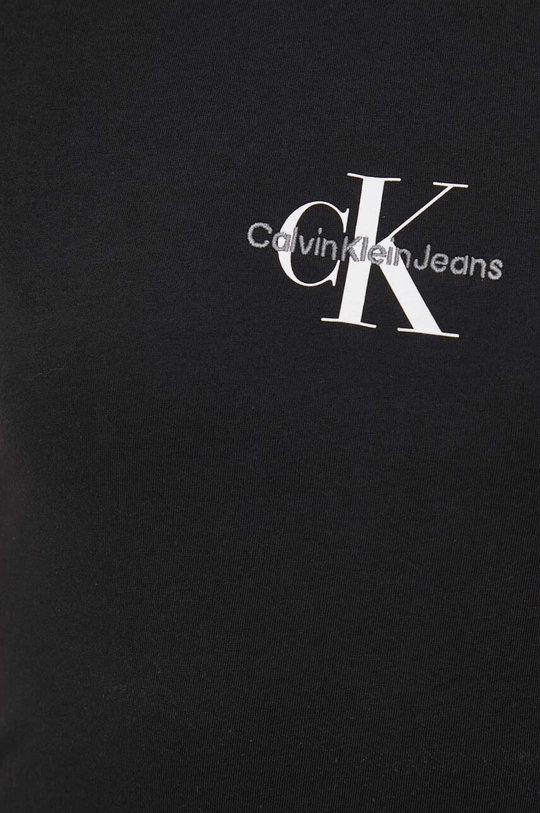 чёрный Хлопковая футболка Calvin Klein Jeans