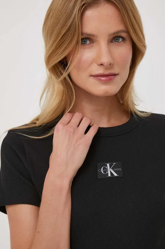 črna Kratka majica Calvin Klein Jeans