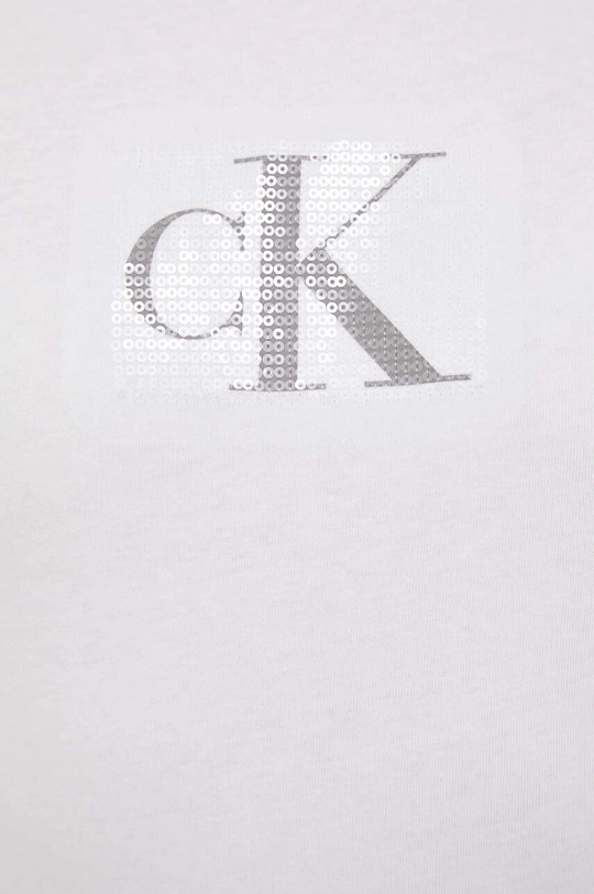 biały Calvin Klein Jeans t-shirt bawełniany