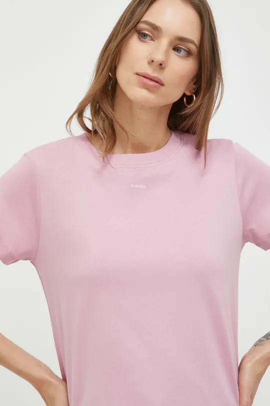 ροζ Βαμβακερό μπλουζάκι Pinko