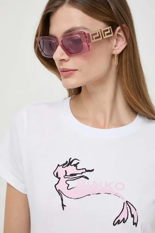 λευκό Βαμβακερό μπλουζάκι Pinko Γυναικεία