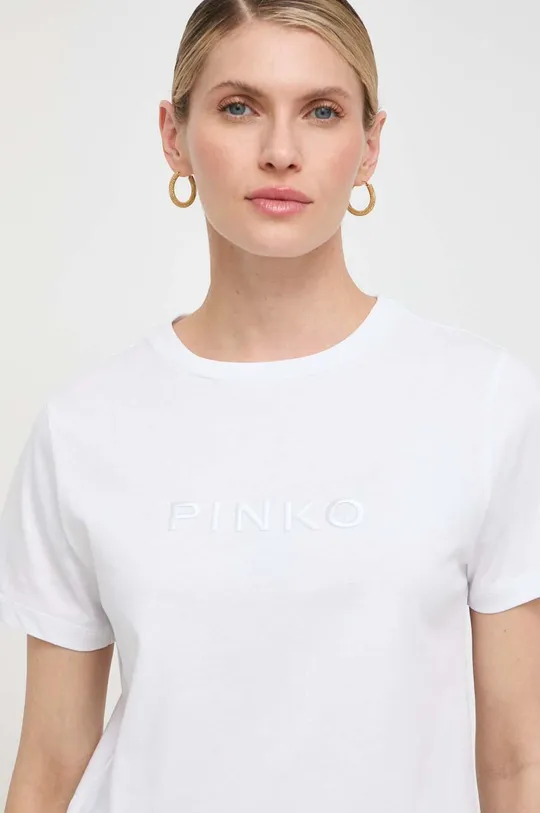 biały Pinko t-shirt bawełniany