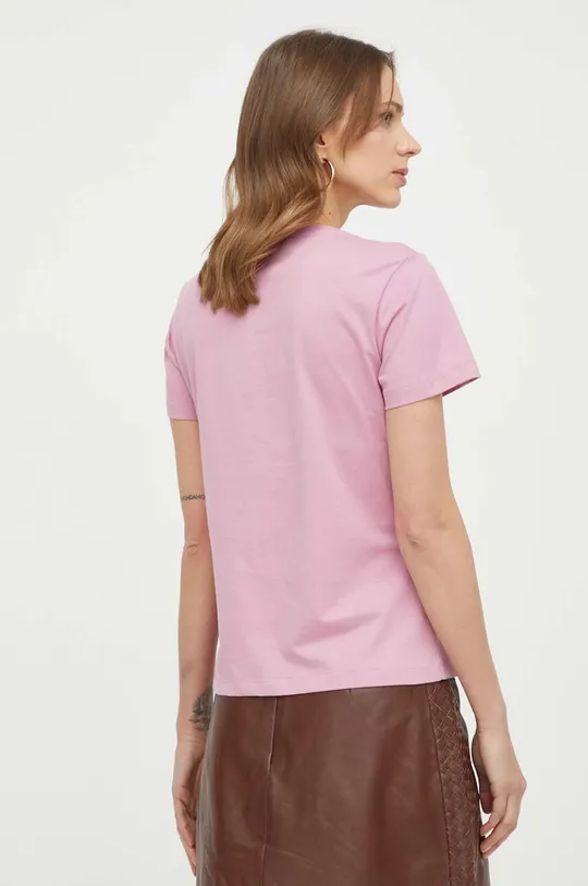 Хлопковая футболка Pinko Основной материал: 100% Хлопок Резинка: 95% Хлопок, 5% Эластан Дополнительный материал 1: 100% Цинк Дополнительный материал 2: 100% Стекло