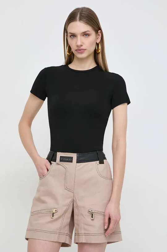 czarny Pinko t-shirt Damski