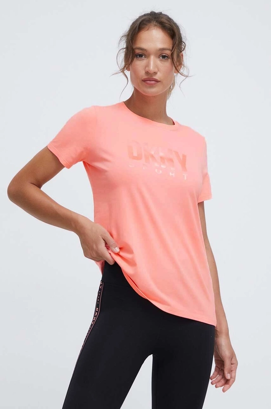 różowy Dkny t-shirt Damski