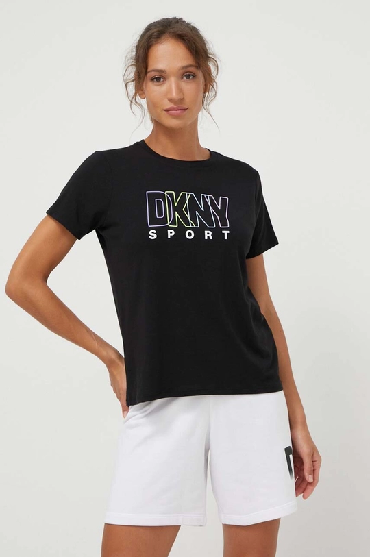 czarny Dkny t-shirt Damski