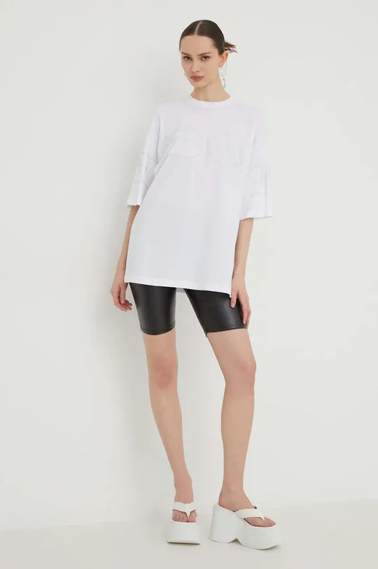 Chiara Ferragni t-shirt bawełniany LOGOMANIA biały