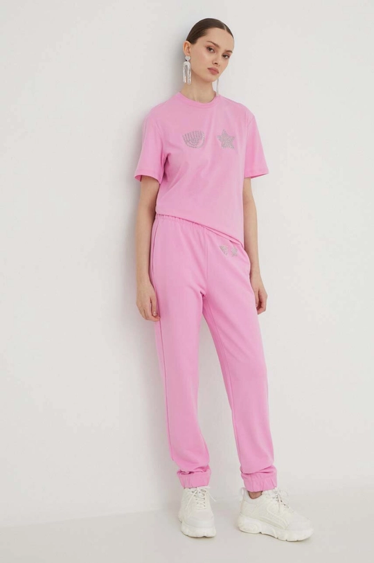 Chiara Ferragni t-shirt in cotone rosa