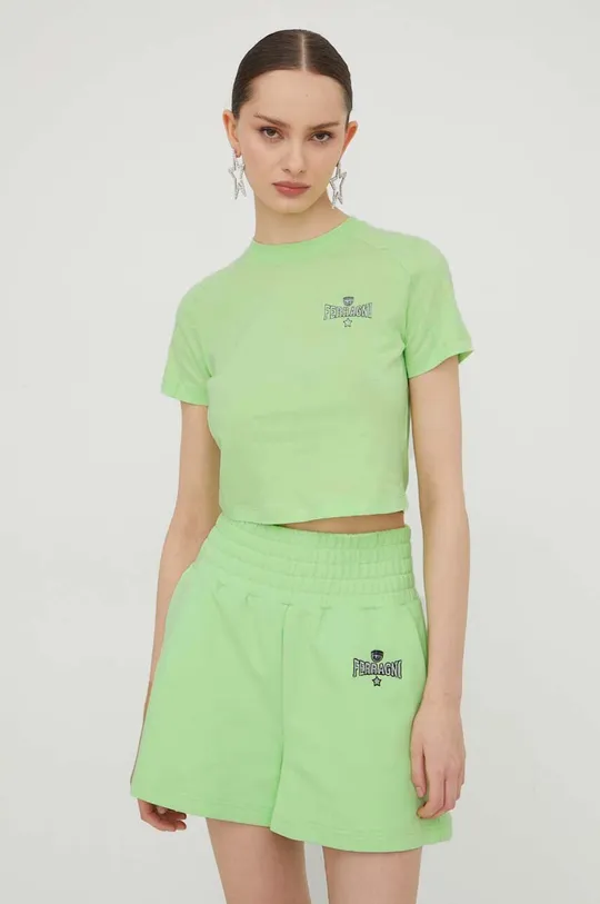 πράσινο Βαμβακερό μπλουζάκι Chiara Ferragni