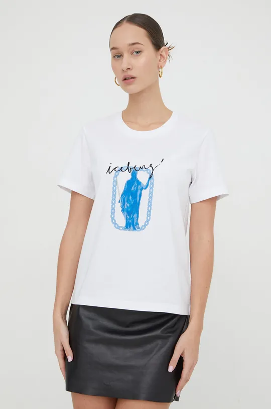 biały Iceberg t-shirt bawełniany Damski