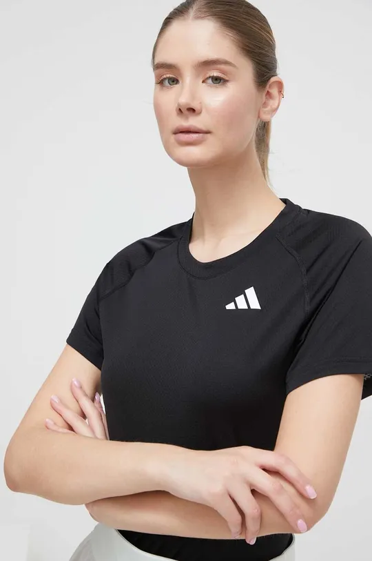 μαύρο Μπλουζάκι προπόνησης adidas Performance Club Shadow Original Club Γυναικεία