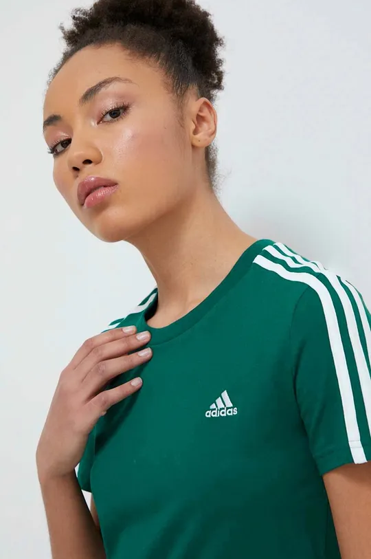 зелений Футболка adidas Жіночий