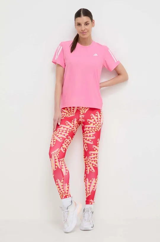Majica kratkih rukava za trčanje adidas Performance Own the Run roza