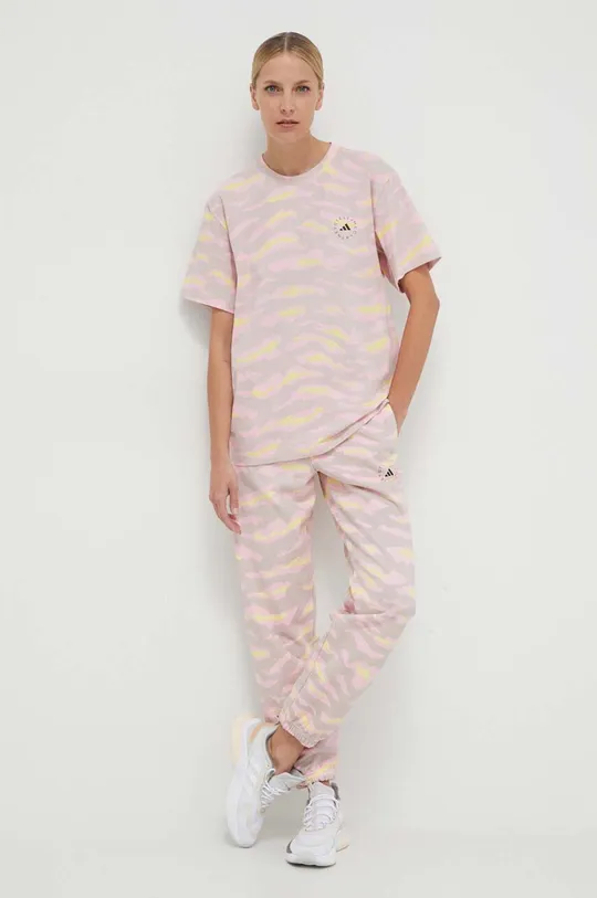 adidas by Stella McCartney t-shirt różowy