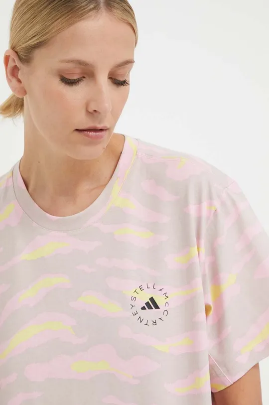 różowy adidas by Stella McCartney t-shirt