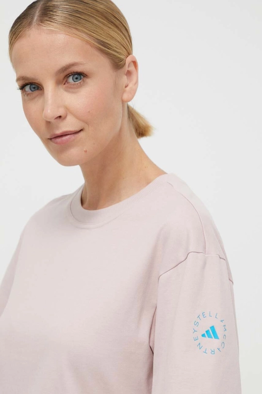 różowy adidas by Stella McCartney t-shirt