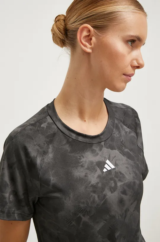 szary adidas Performance t-shirt treningowy Flower