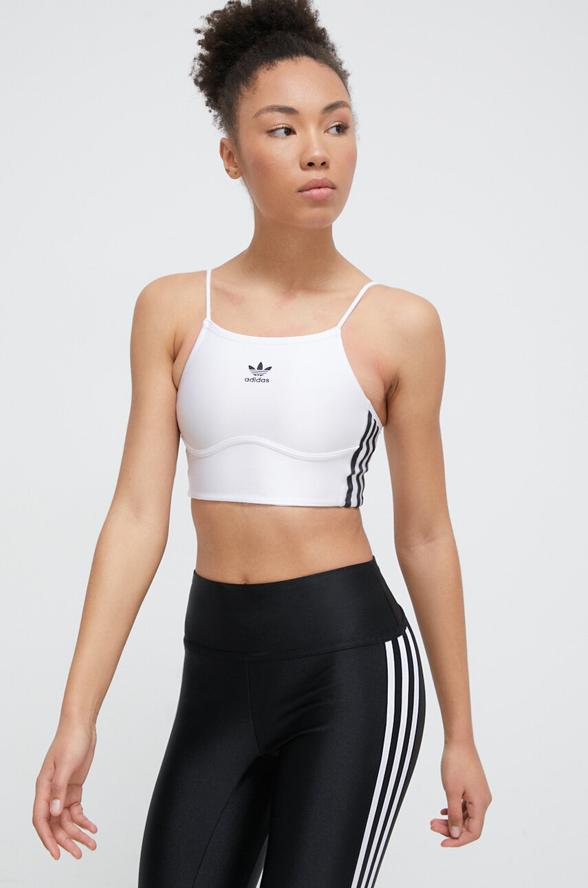 adidas Originals top damski kolor biały IN8365 | Answear.com