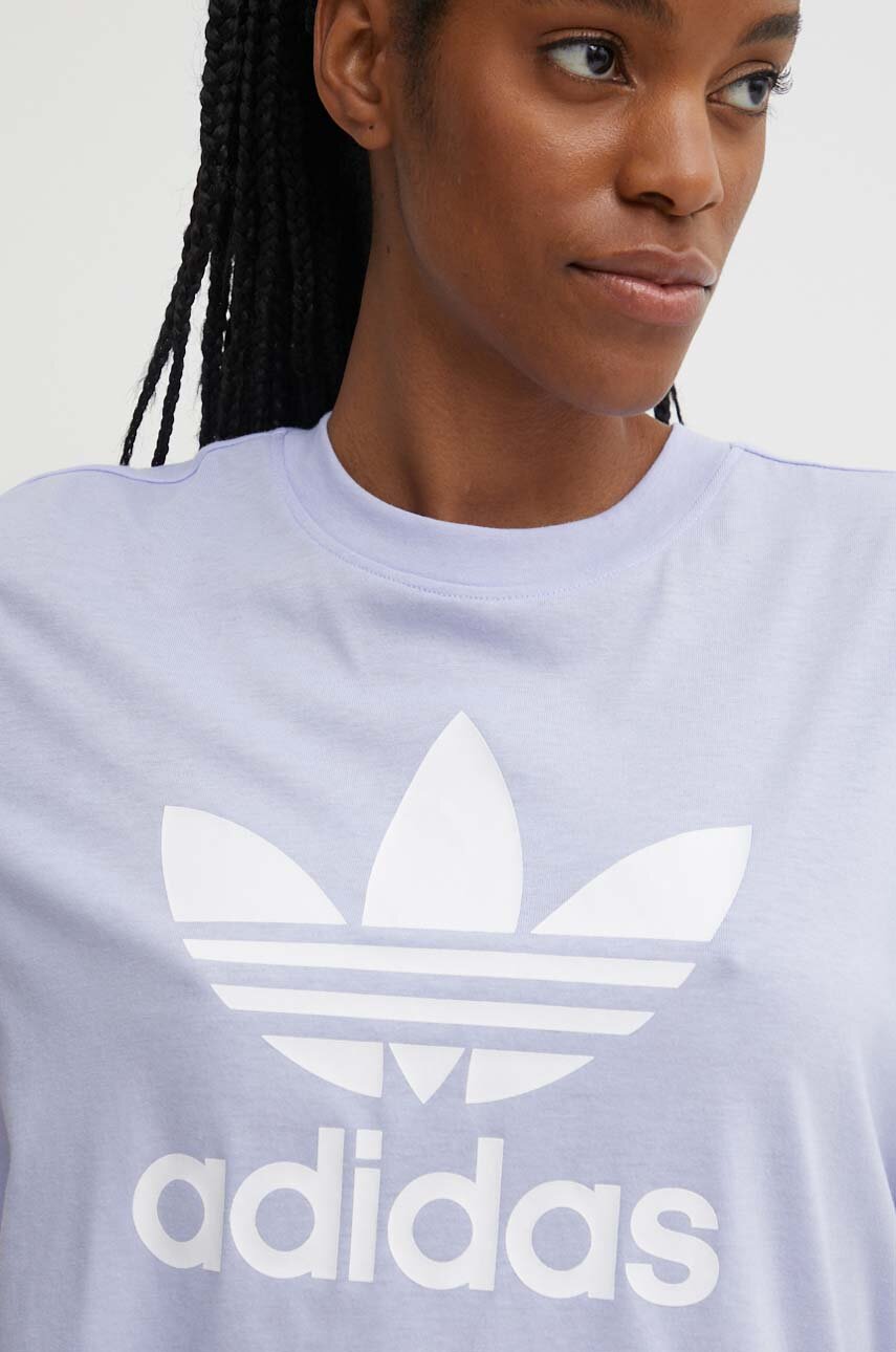 fioletowy adidas Originals t-shirt