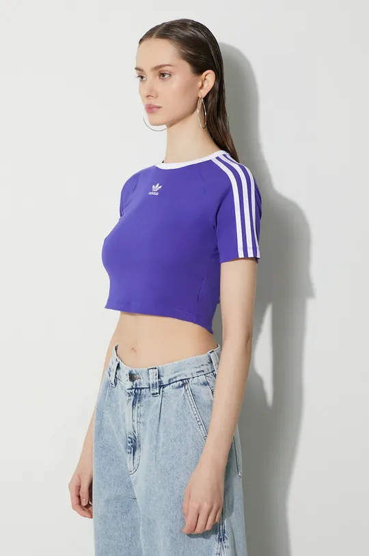 violet adidas Originals t-shirt 3-Stripes Baby Tee