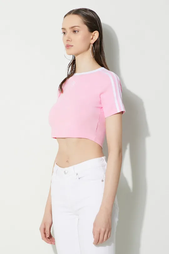 pink adidas Originals t-shirt 3-Stripes Baby Tee
