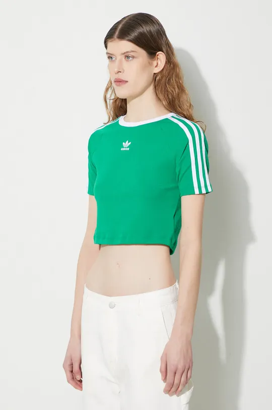 green adidas Originals t-shirt 3-Stripes Baby Tee Women’s