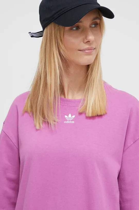 ροζ Βαμβακερό μπλουζάκι adidas Originals Adicolor Essentials