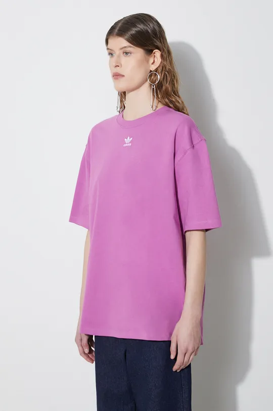 рожевий Бавовняна футболка adidas Originals Adicolor Essentials