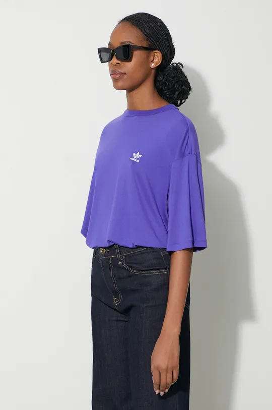 violet adidas Originals t-shirt Trefoil Tee