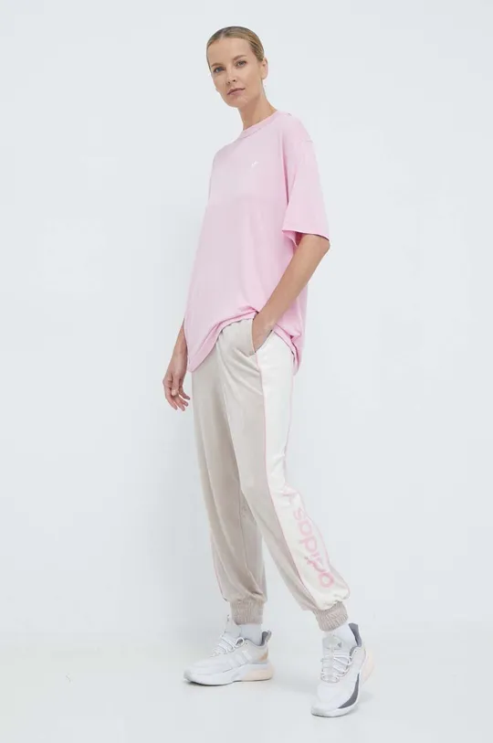 Μπλουζάκι adidas Originals Trefoil Tee ροζ