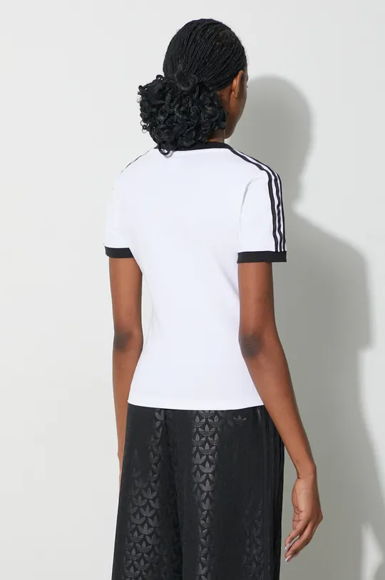 adidas Originals tricou 3-Stripe V-Neck Tee 93% Bumbac, 7% Elastan