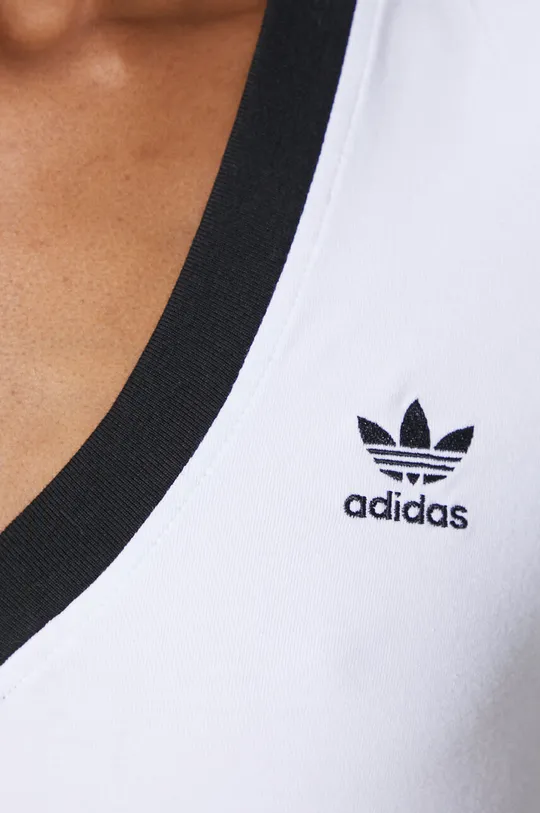 Kratka majica adidas Originals 3-Stripe V-Neck Tee