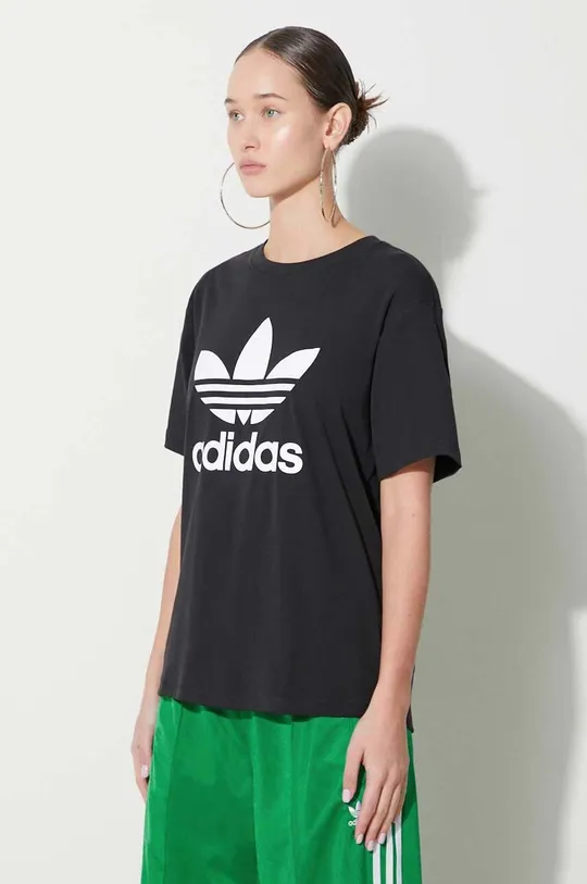 black adidas Originals t-shirt Trefoil Tee