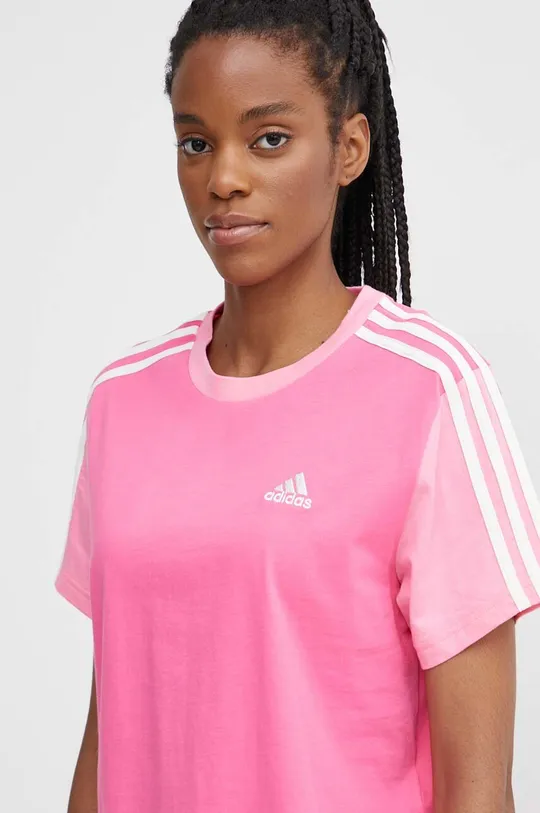 roza Pamučna majica adidas Ženski