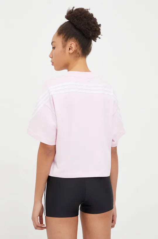 Βαμβακερό μπλουζάκι adidas 0 ροζ