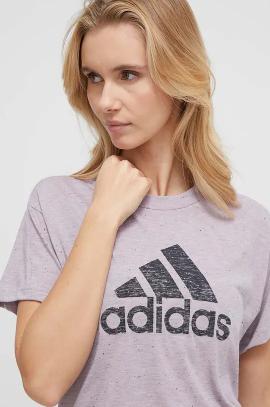 fioletowy adidas t-shirt