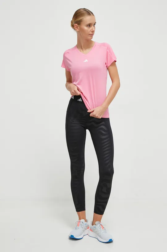 Kratka majica za vadbo adidas Performance TR-ES roza